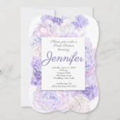 Lavender Floral Sweet 16 Uitnodiging (Voorkant)