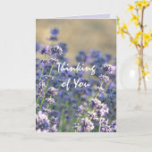 Lavender Floral Thinking of You Kaart (Gele Bloem)