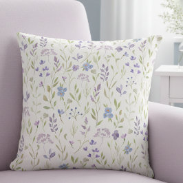 Lavender Floral Throw Pillow Kussen