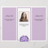 Lavender Floral Tri-voudig Business Brochure Foto (Achterkant)