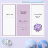 Lavender Floral Tri-voudig Business Brochure Foto (Enkel)