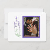 Lavender Floral Verloving Photo Save the Date (Achterkant)