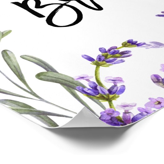 lavender floral vrijgezellenfeest welkomstteken poster (Hoek)