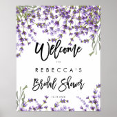 lavender floral vrijgezellenfeest welkomstteken poster (Voorkant)