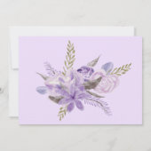 Lavender floral waterverf typografie Sweet 16 Kaart (Achterkant)