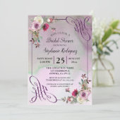 Lavender Floral Waterverf Vrijgezellenfeest Kaart (Staand voorkant)