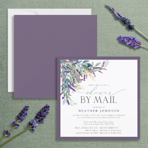 Lavender Floral Waterverf Vrijgezellenfeest Mail Kaart