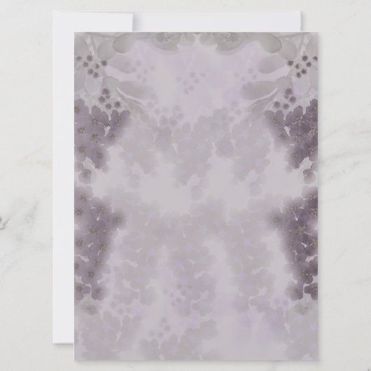 Lavender Floral Waterverf Wedding Invitation Kaart (Achterkant)
