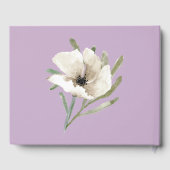 Lavender Floral Wedding Guest Book Gastenboek (Achterkant)