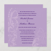 Lavender Floral Wedding Invitation Kaart (Voorkant / Achterkant)