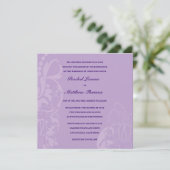 Lavender Floral Wedding Invitation Kaart (Staand voorkant)