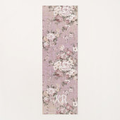  lavender Floral White Flowers Initialen Yogamat (Voorkant)