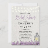Lavender Floral White Lantern Vrijgezellenfeest Kaart (Voorkant)
