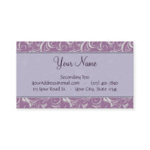 Lavender Floral Wisps & Stripes met monogram