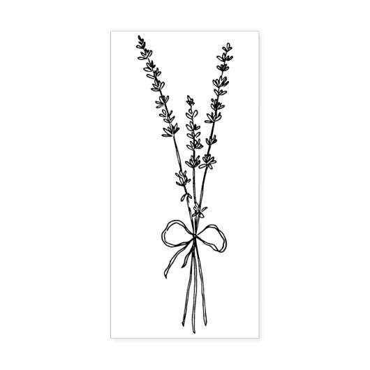 Lavender Floral Wood Art Stamp Rubberstempel (Afrduk)