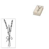 Lavender Floral Wood Art Stamp Rubberstempel (Gestempeld)