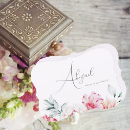  Lavender Floral zal je mijn Bridesmaid zijn Kaart