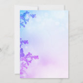 Lavender florale verjaardagsuitnodiging (Achterkant)