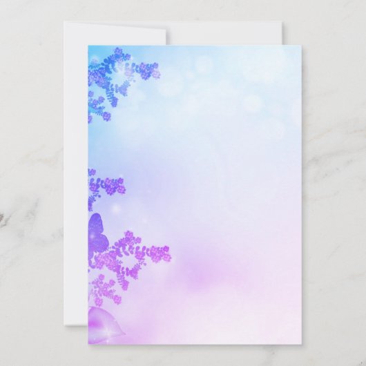 Lavender florale verjaardagsuitnodiging (Achterkant)