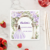 Lavender florals arch dress Quinceanera luncheon Servet (Insitu)