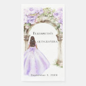 Lavender florals arch dress Quinceanera Servet (Voorkant)