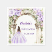 Lavender florals arch dress Quinceanera Servet (Voorkant)