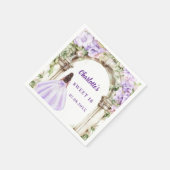 Lavender florals arch dress Sweet 16 Servet (Hoek)