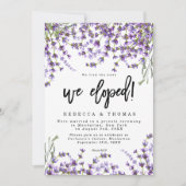 lavender florals boho modern we hebben uitnodiging (Voorkant)