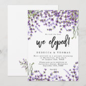 lavender florals boho modern we hebben uitnodiging (Voorkant / Achterkant)
