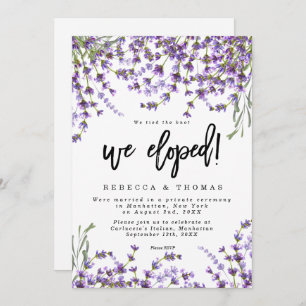 lavender florals boho modern we hebben uitnodiging