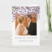 lavender florals love and bedankt photocard (Voorkant)