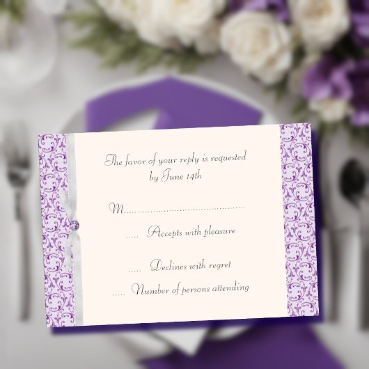 Lavender Florentine RSVP Kaartje