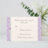 Lavender Florentine RSVP Kaartje (Staand voorkant)