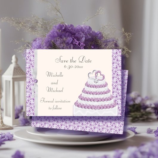 Lavender Florentine Sla de datum op Save The Date