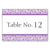 Lavender Florentine Wedding Table Kaart (Voorkant)