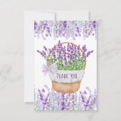 Lavender Flower Basket Green Paars - Hartelijk dan Bedankkaart (Voorkant)