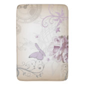 Lavender  Flower, Butterfly, Music, Clocks, Clocks Badmat (Voorkant Verticaal)