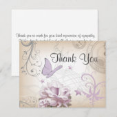 Lavender  Flower, Butterfly, Music, Clocks, Clocks Bedankkaart (Voorkant / Achterkant)