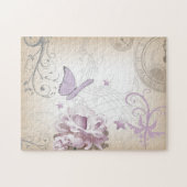 Lavender  Flower, Butterfly, Music, Clocks, Clocks Legpuzzel (Horizontaal)