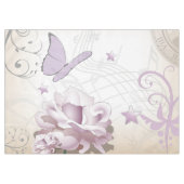 Lavender  Flower, Butterfly, Music, Clocks, Clocks Tafelkleed (Voorkant (Horizontaal))