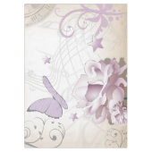 Lavender  Flower, Butterfly, Music, Clocks, Clocks Tafelkleed (Voorkant)