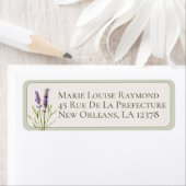 lavender Flower Custom Return-adres Etiket (Insitu)