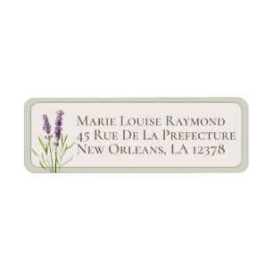 lavender Flower Custom Return-adres Etiket