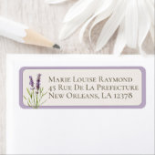 lavender Flower Custom Return-adreslabel Etiket (Insitu)