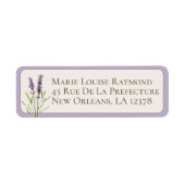 lavender Flower Custom Return-adreslabel Etiket (Voorkant)