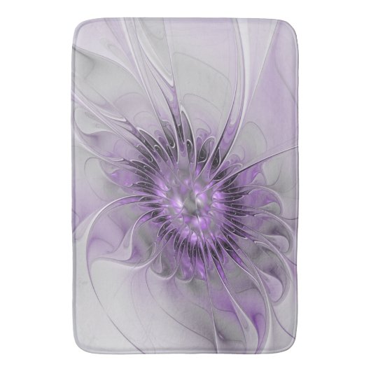Lavender Flower Dream Modern Abstract Fractal Art Badmat (Voorkant Verticaal)