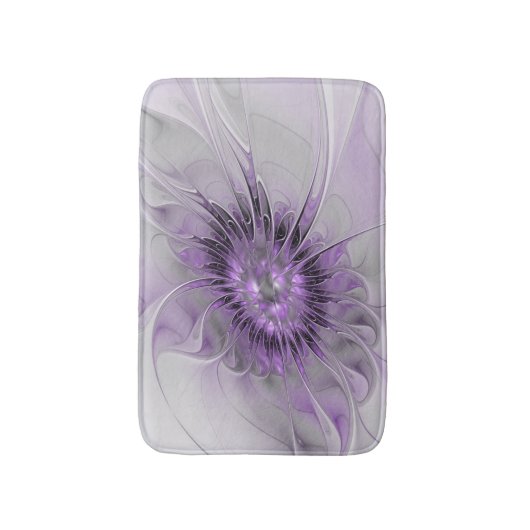 Lavender Flower Dream Modern Abstract Fractal Art Badmat (Voorkant Verticaal)