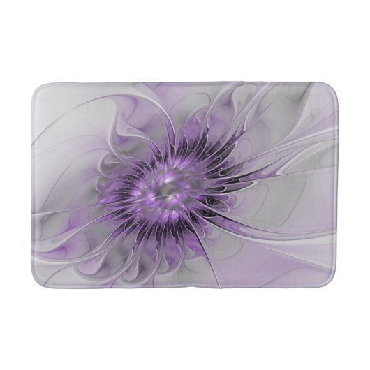 Lavender Flower Dream Modern Abstract Fractal Art Badmat (Voorkant)