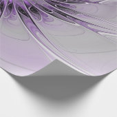 Lavender Flower Dream Modern Abstract Fractal Art Cadeaupapier (Hoek)