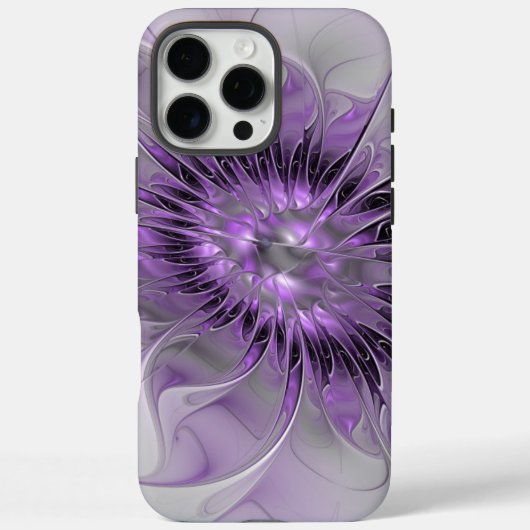 Lavender Flower Dream Modern Abstract Fractal Art Case-Mate iPhone Case (Achterkant)